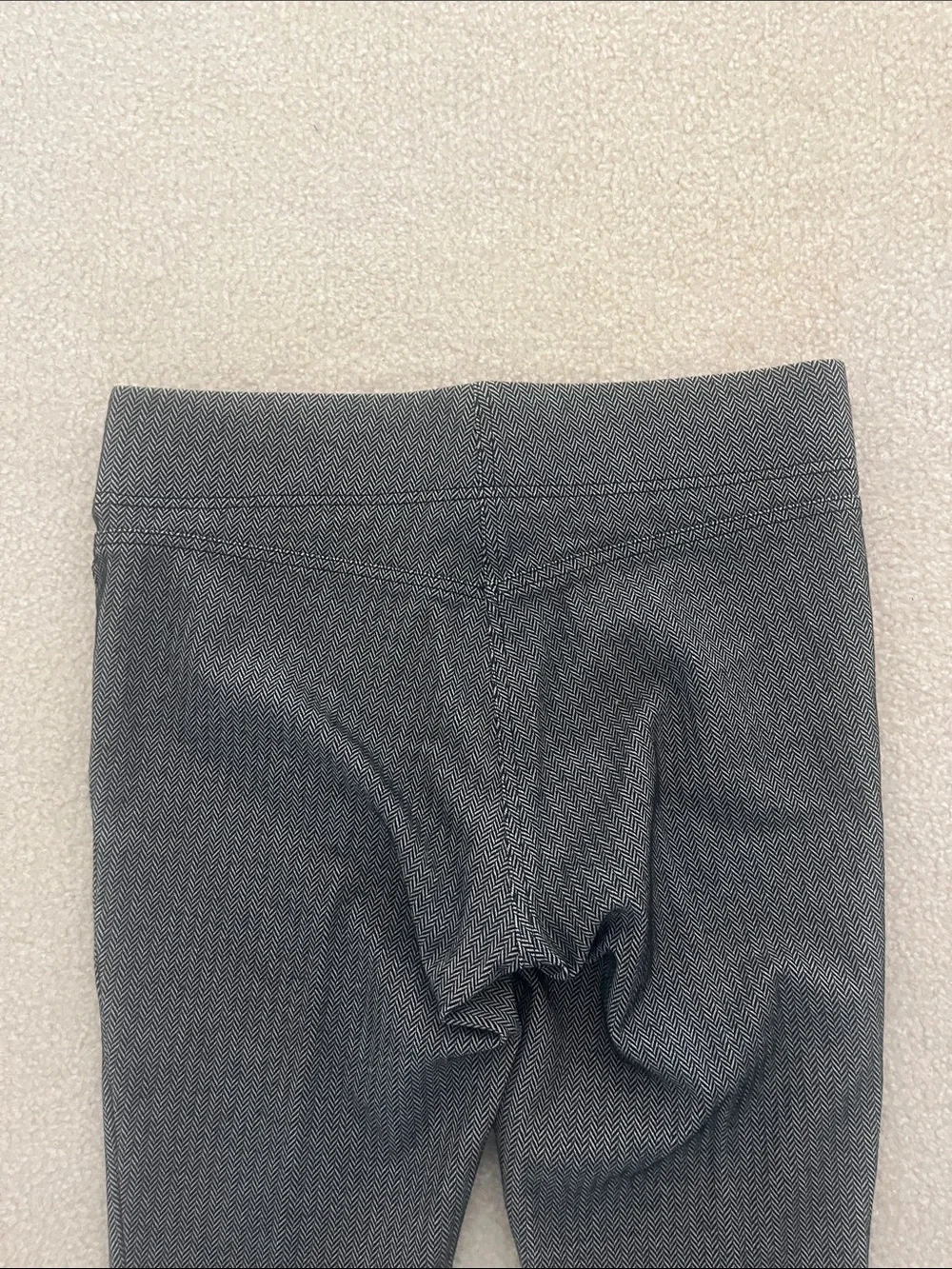 LOFT Charcoal Ribbed Ponte Leggings
